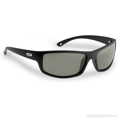 Flying Fisherman Slack Tide Polarized Sunglasses, Matte Black Frame, Smoke Lens 551050501